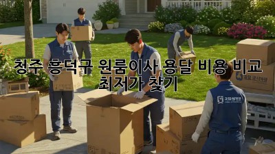 청주 흥덕구 원룸이사 용달 비용 비교 & 최저가 찾기! 📦✨